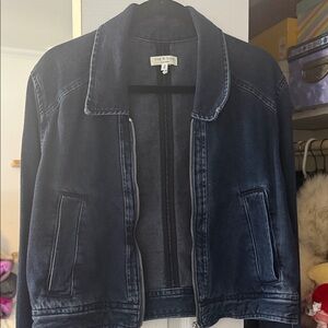rag & bone Anya dark blue zip denim jacket